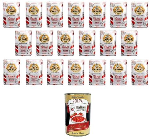 Harina Molino Caputo Caputo Rojo '00' Pizza Chef kg 1 - Caja 20 Piezas + Italian Gourmet polpa 400g