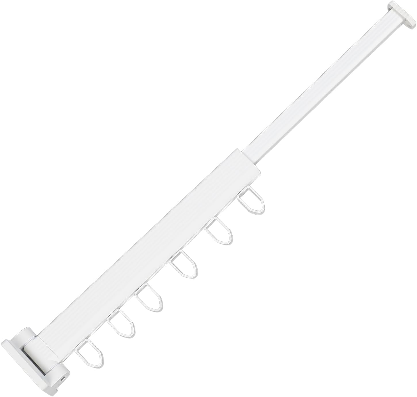 Wall Mounted Clothes Drying Rack, Aluminum Alloy Laundry Rack Space Saving for Balcony Bathroom, Sturdy Wall Mount Clothes Hanger with Easy Installation (Style 1)