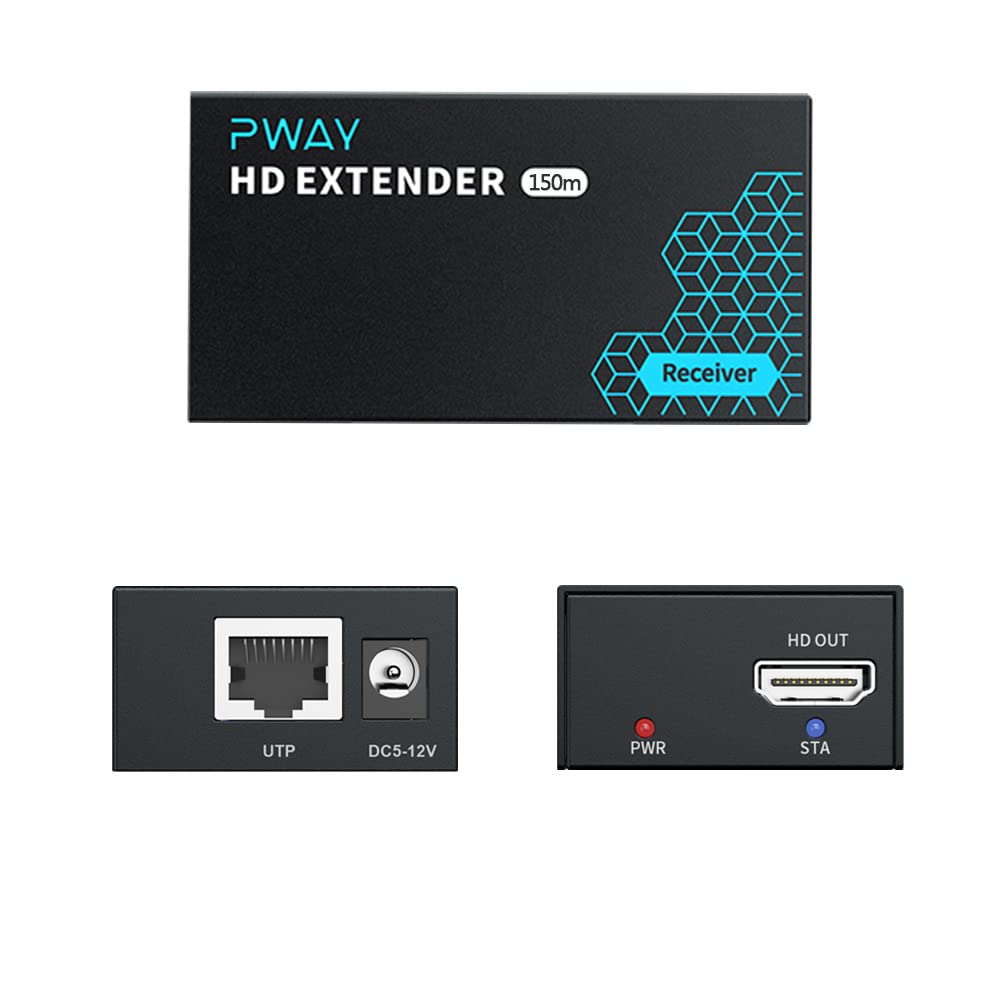 Rallonge HDMI 152,4 m RX uniquement, un à plusieurs commutateurs Gigabit sans retard sur Cat5e/6