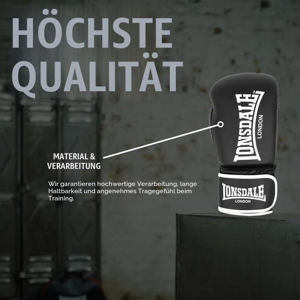 Lonsdale Boxhandschuhe aus Kunstleder ASHDON