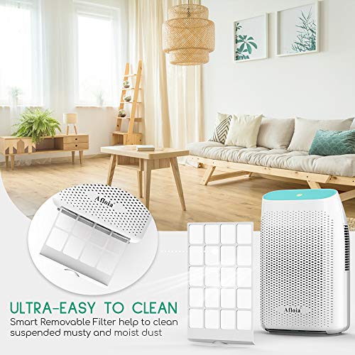 Afloia Electric Dehumidifier for Home Bathroom 70 oz ,Portable Dehumidifiers for Home 2500 Cubic Feet Space,Quiet Auto-off Deshumidificador for Kitchen,Bedroom,Basement,Bedroom,Closet