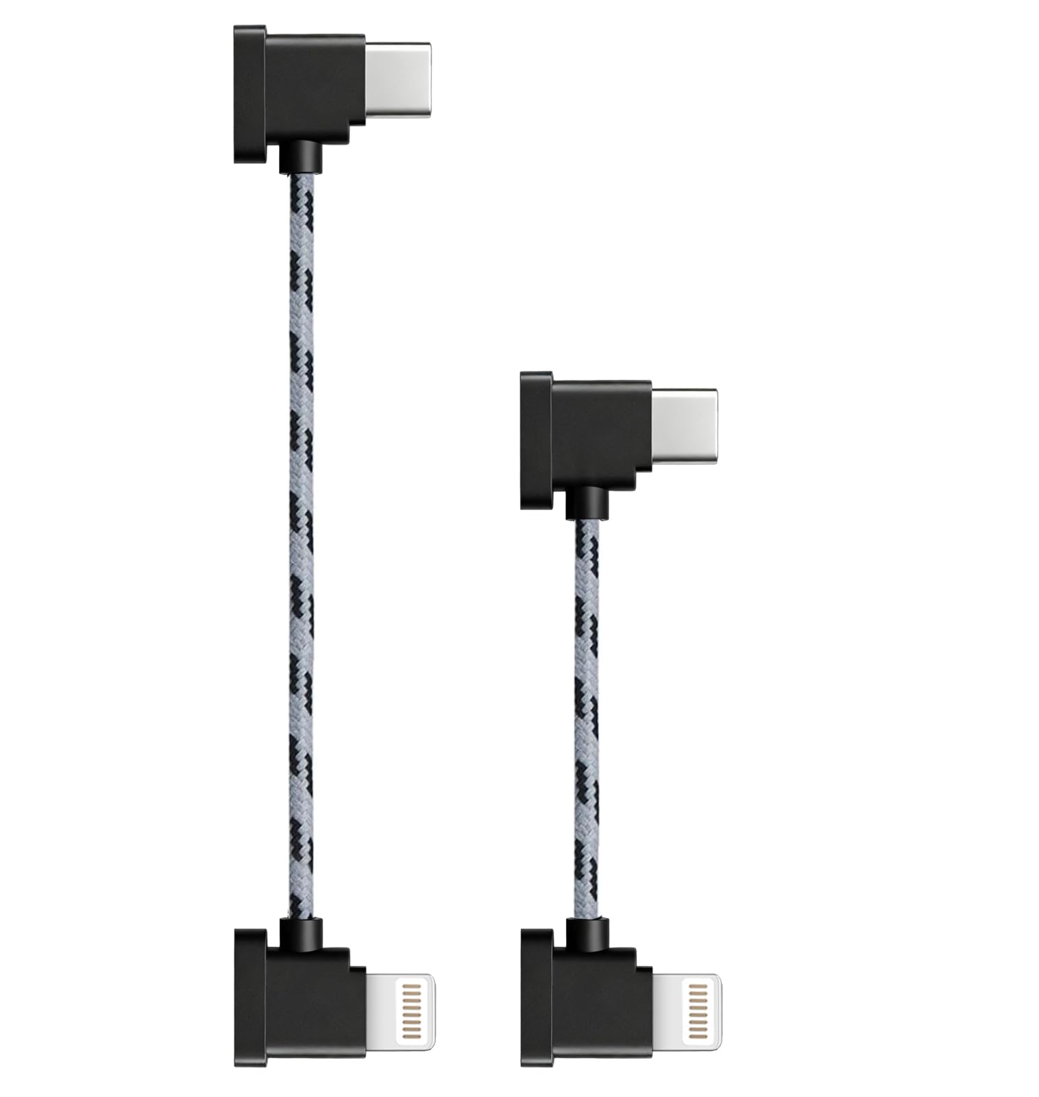 2 Pack USB-C to Lighting Braided Data Cable for DJI Drone RC-N2/N3 Controller/SDR Transmission Receiver, Link for iPhone 14 13 12 11 iPad to DJI Mavic 3 Series/Neo/Mini 4 Pro 3 2 SE/Air 3S 3
