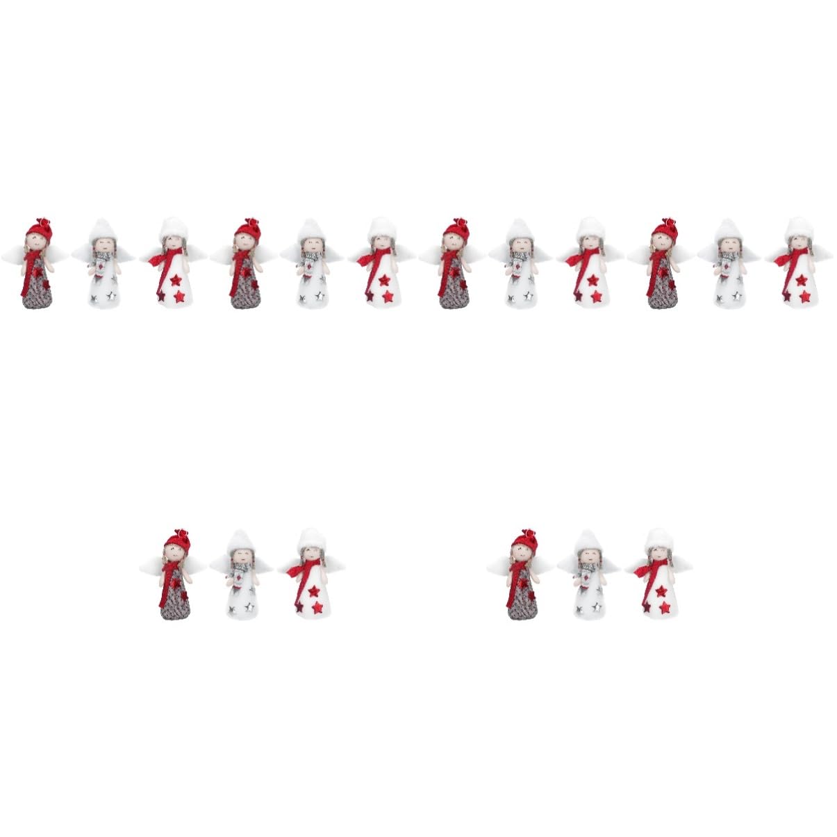 PRETYZOOM 6 Juegos Decoración Navideña Decoraciones De Arboles De Navidad Felpa Adornos Vine Colgantes Navideños Muñecos Navideños Muñeca Colgando Colgante Festivo Algodón 3 Piezas * 6
