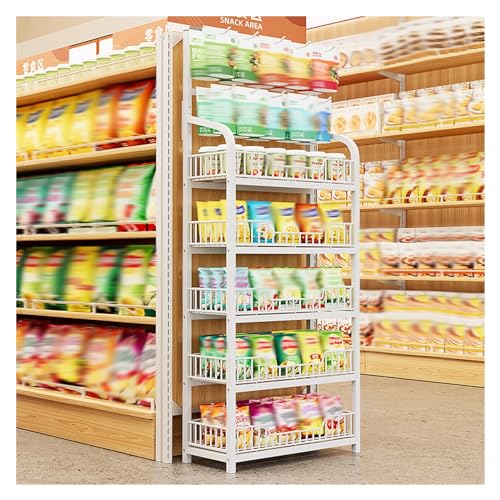 Supports de supermarché autoportants à 5 niveaux pour présentoirs de vente au détail