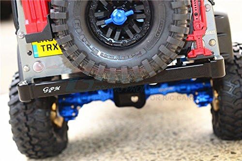 GPM For Traxxas TRX-4 Trail Defender Crawler Upgrade Parts Aluminum Rear Bumper (On-Road Street Fighter) - 1 Set Black