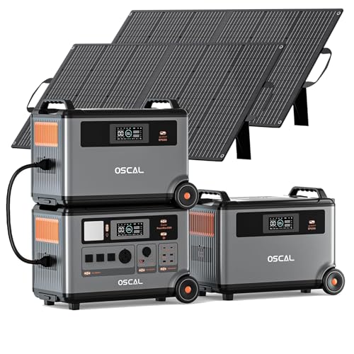 OSCAL PowerMax 6000W Portable Stromstation, 10800Wh Solar-Generator mit 6000W(9000W Peak) Ausgangslâ€¦ – Miniatur