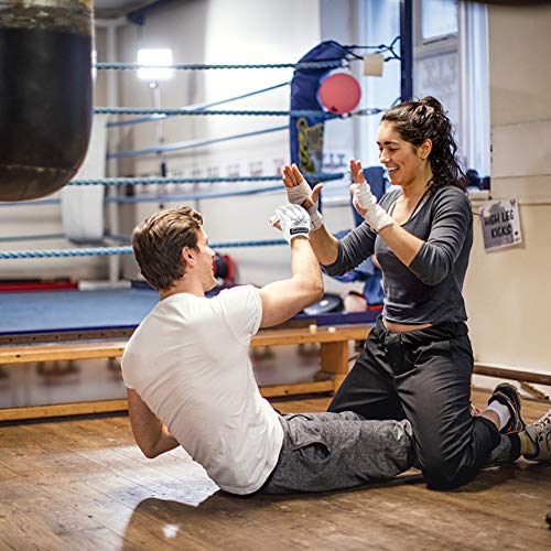 Boxing Gloves, Half Finger Kickboxing Training Gloves,Grappling Gloves,Punching Bag Mitts, Fight Gloves For Men&Women（White） #TOP1