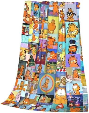 Garfield Overload Blanket for Boys Girls Soft Cozy Fleece Throw Blanket Plush Lightweight Warm Fuzzy Flannel Blankets and Throws for Kids Adults Gifts 50"X40"