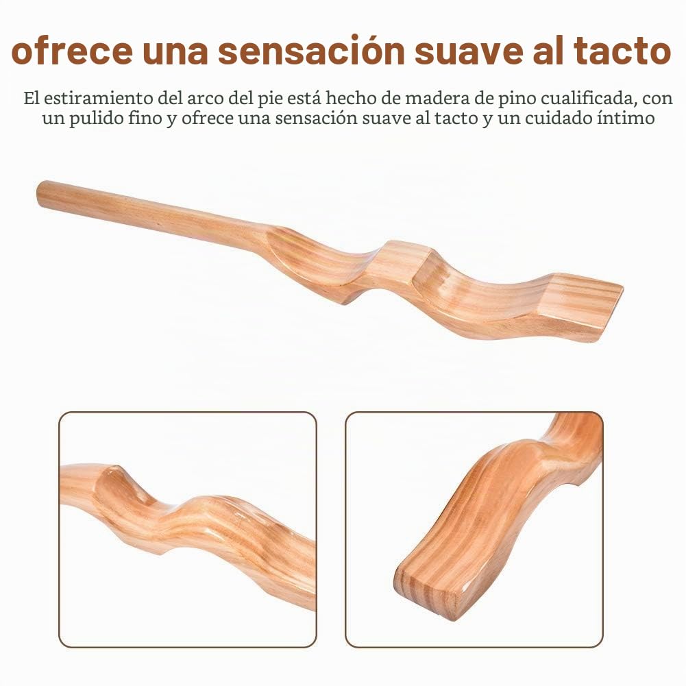 Wakects Ballet pie barella, Puntera para Danza clásica, Barra de Estiramiento del pie, Ballet, presión de Madera Enhancer con Banda elástica