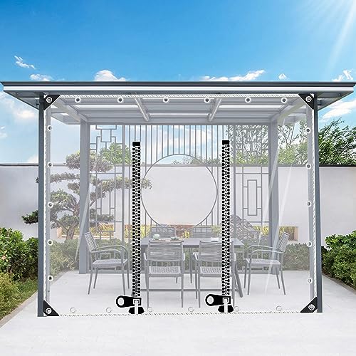TZYYAO Transparente Abdeckplane Schweres PVC Wasserdicht-Mit Reißverschlusstür,wasserdichte/Reißfeste Schutzplane,Klare Zeltplaneseitenwände,Für Carports,Pergola,Gewächshäuser,WxH-2.3x2.2m/7.5x7.2ft TZYYAO Transparente Abdeckplane Schweres PVC Wasserdicht-Mit Reißverschlusstür,wasserdichte/Reißfeste Schutzplane,Klare Zeltplaneseitenwände,Für Carports,Pergola,Gewächshäuser,WxH-2.3x2.2m/7.5x7.2ft