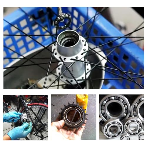 YIXISI 400 Stück 11 Größe Präzisions Lager Stahlkugeln Sortiment Kit, Edelstahl Kugellager Kugeln für Rollen Förderer Skates Transport, 2/2.5/3/3.5/4/4.5/5/5.5/6/7/8 mm
