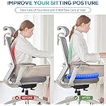 Gel Seat Cushion - Non-Slip Egg Seat Cushion Chair Pads - Office Chair Car Seat Cushion for Sciatica & Back Pain Relief - Coccyx Cushion for Home, Wheelchair, Computer, Desk Chair, Truck - Image 5