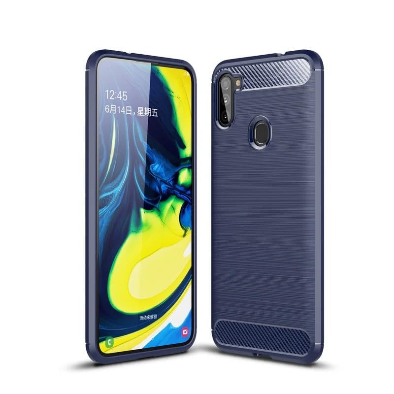 Image of Basic Case for Samsung Galaxy M11 / A11 (Carbon Fibre Blue)