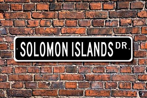 Panneau souvenir des îles Salomon - Cadeau des îles Salomon - 10,2 x 40,6 cm