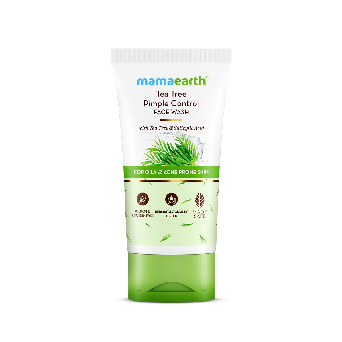Mamaearth Tea Tree Pimple Control, Anti Acne Face Wash with Tea Tree & Salicylic for Oily & Acne-Prone Skin - 150 ml | Controls Oil to Prevent Pimples | Made Safe