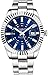 Produktbild Stuhrling Original Herrenuhr Northstar aus Edelstahl, Schweizer Quarz, Dual Time, Datum mit Quickset, geriffelte Lünette, konisches Armband aus gebürstetem poliertem Armband (Blue)