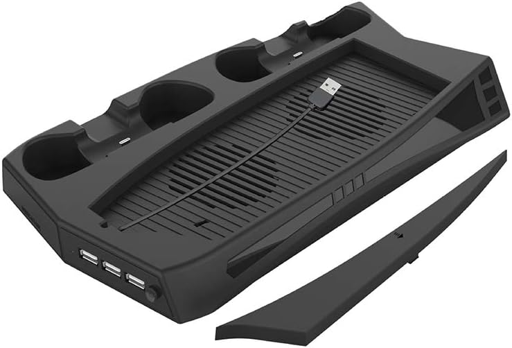 Game Host Vertical Stand Vertical Bracket, Game Host Vertical Stand Game Console Multifunctional Charging Cooling Fan Base For Ps5