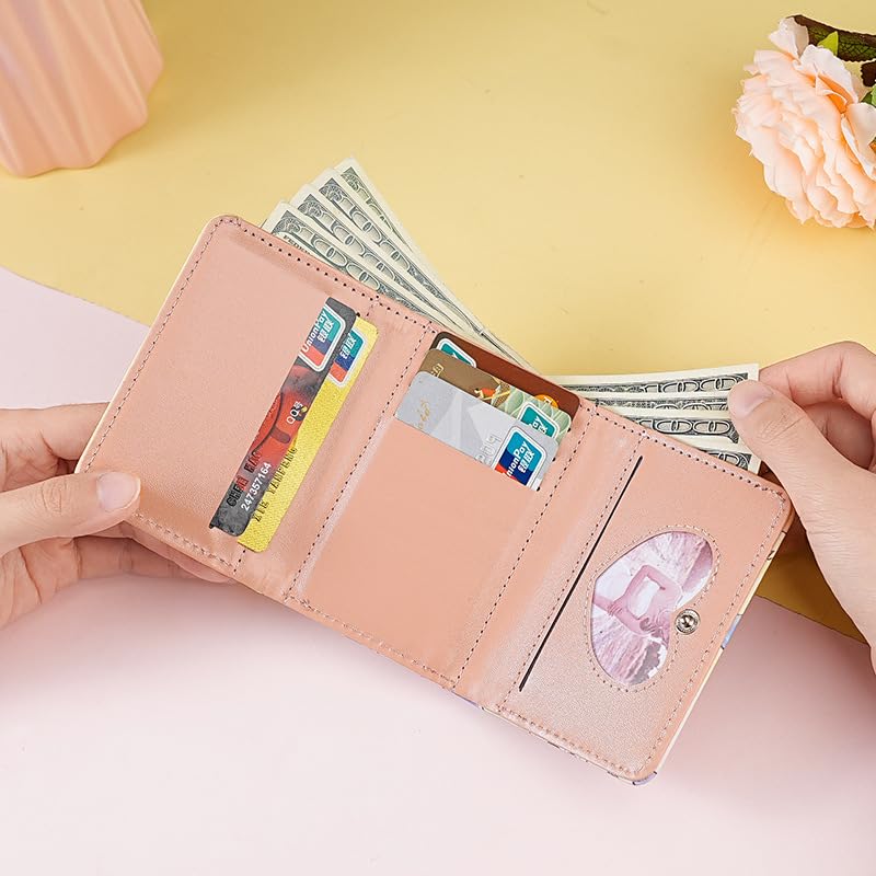 Cute Small Wallet for Women, Kawaii Trifold Coquette Stuff Y2k Accessories Card Holder Aesthetic Card Cases Purse (Type-A)4