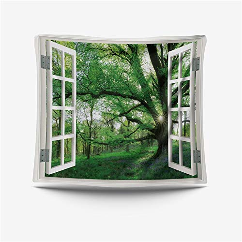 N / A Playa Tapiz de Pared Paisaje Tapiz de Pared Paisaje Cortina Bosque árbol Tapiz Manta Manta decoración del hogar Tapiz Tela de Fondo A22 150x200cm
