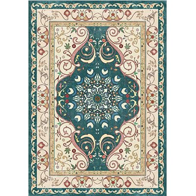 Alfombra de salón vintage floral para decorar zonas de estar y dormitorios elegantes 5