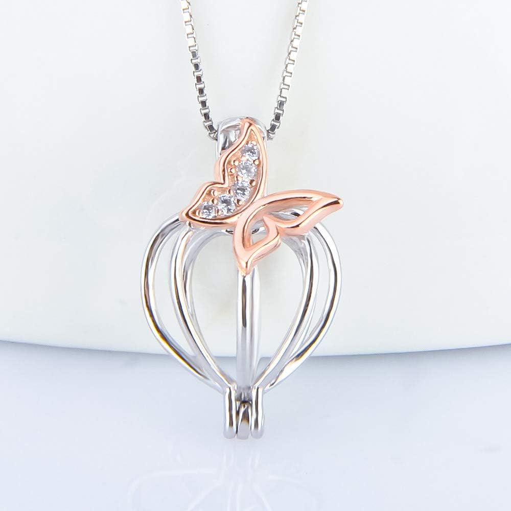 925 Sterling Silver Butterfly CZ Cage Pendants Crafting Charm for DIY Necklace Bracelet Jewelry Making - Image 3