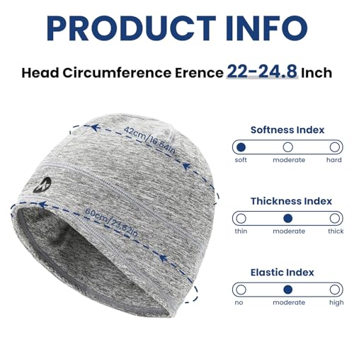 Image of WANDER Skull Cap Running Beanie Lightweight Thermal Helmet Liner for Men | Soft Fleece Lining Locks Warmth,Moisture & Sweat Wicking,4-Way Stretch Fits Snugly,Versatile For Skiing,Cycling,Sports