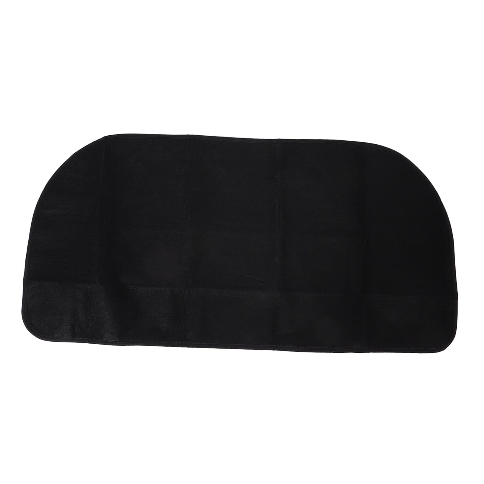 Tappeto Ignifugo Mezzo Tondo per Stufa, Protezione Pavimento | Poliestere e Pvc, Nero, per Grigliate All'aperto e Campeggio, Profilo Elegante e Stile Moderno
