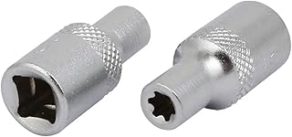 Aexit E5 1/4-inch Hand Operated Tools Square Drive Chrome Vanadium Steel Torx Impact Socket 2pcs Model:16as577qo513