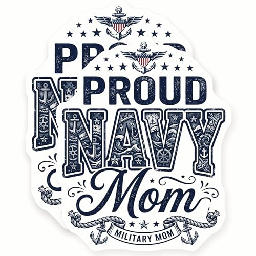 Imanes Proud Navy Mom - Pack x2 - Diseño 5 pulgadas miniatura 1