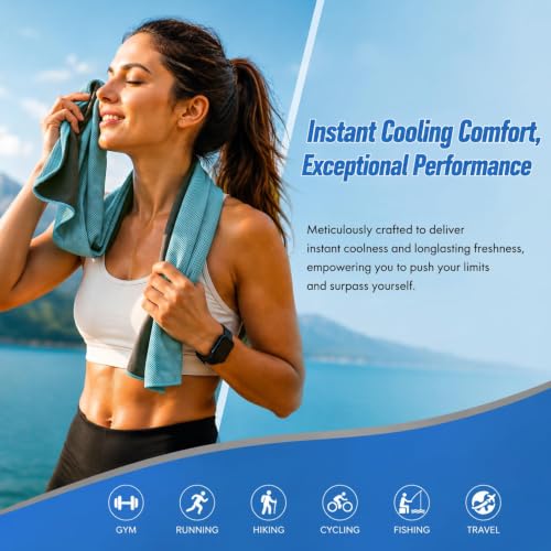 Amgico 3 Pack Cooling Towel for Neck and face(40"x12"), Cooling Neck Wraps - image 9
