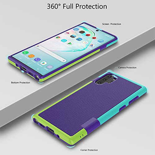 for Galaxy Note 10 Case, Jeylly Shock-Absorption 3 Color Bumper Cover Anti-Slip Rugged Soft TPU Hard PC Armor Protective Case Shell for Samsung Galaxy Note 10 (6.3 inch) - Purple by Jeylly - Used condition - Image 6