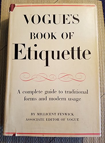 Vogue's Book of Etiquette 0671201387 Book Cover