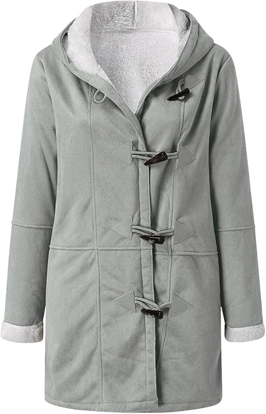 Sherpa Jacket for Girls Suede Fleece Lined Warm Winter Coats Windproof Heavyweight Thick Button Down Hooded Park Coat4