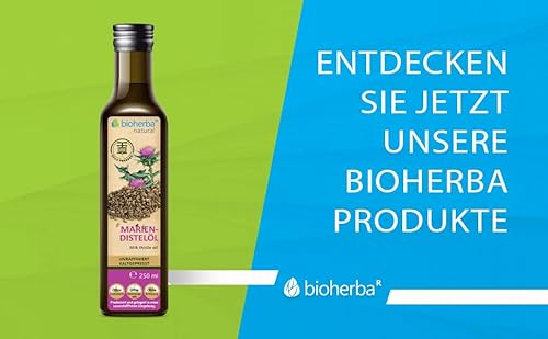 Mariendistelöl Kaltgepresst Bio 250 ml by BIOHERBA – Hochwertiges Unraffiniertes Öl für Maximale Nährstoffdichte