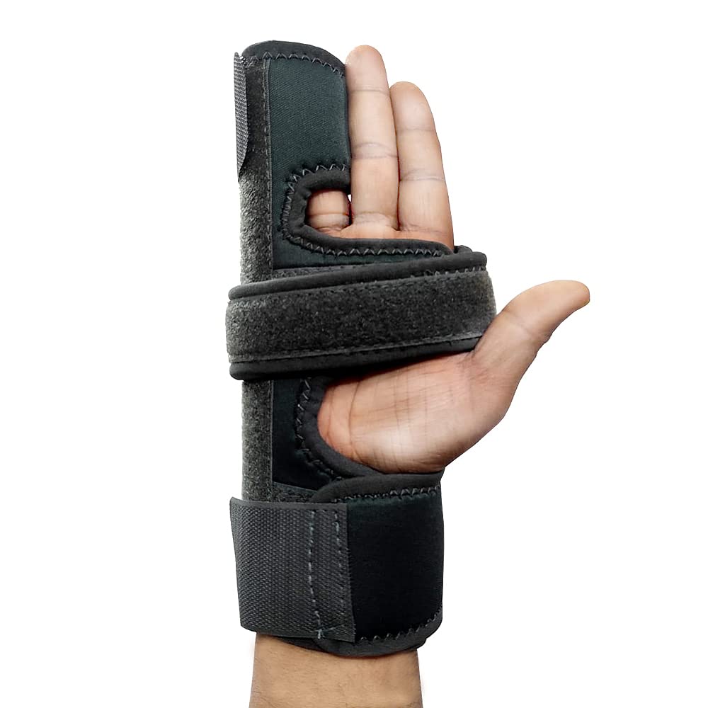 Metacarpal Boxer Splint Fits Both Hands,Easy To Put Little&Ring Finger Protection,Fits Left Or Right Hand (Medium),Mallet_Finger