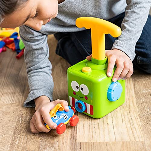 Kiddeo Balloon Launcher Toy Set. 71Pcs - Green Frog Pump, 50 Balloons, Rocket Launcher Pad, 12 Stem Toys, Incl 4 Balloon Powered Car Toys, 2 Spaceship Toy, 2 Astronaut Figure And More. For Kids 3+ #TOP3