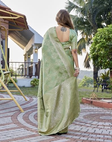 Image of Yashika Women's Pure Kanjivaram Silk Saree Soft Banarasi Style Wedding With Blouse Piece | Saree For Women | New Sari