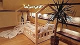 prinzessin bett kutsche 5 Tage Versand Hyggelia Bett für Kinder, Hausbett, Kinderhaus, Kinderbett Sicherheitbarrieren, 5 Tage Versand (140 x 200 cm, Sicherheitbarieren: Mit)