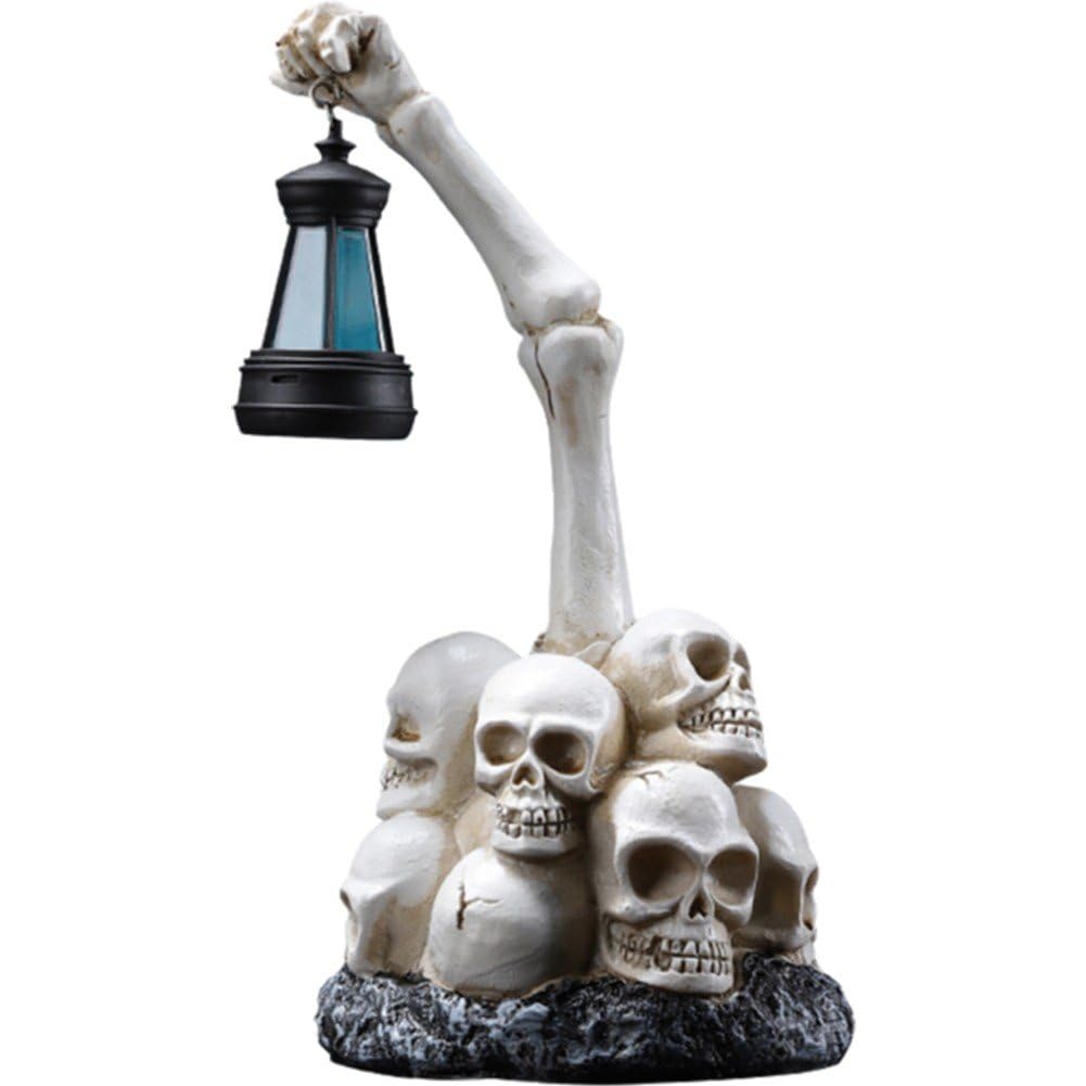 Squelette avec lanterne de 40cm pour décoration d'horreur Halloween