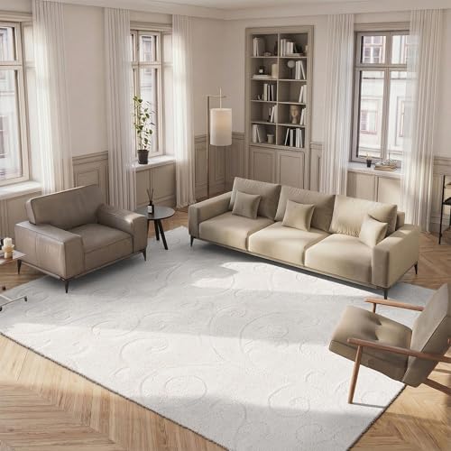 Safavieh Florida Shag Area Rug 6' x 9' Creme