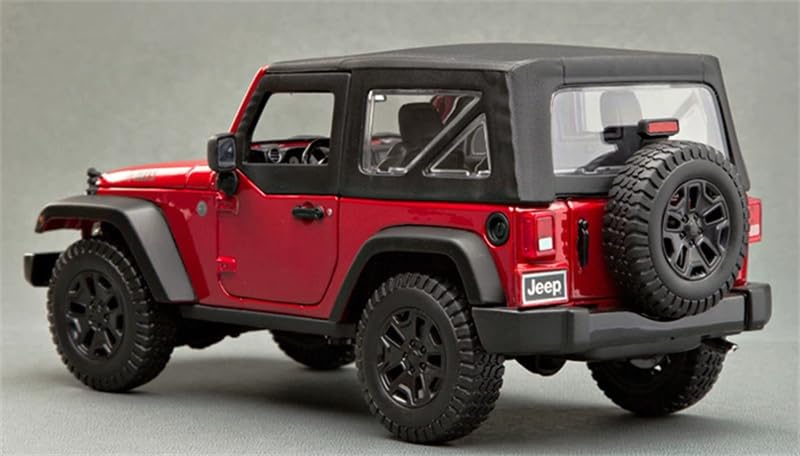Modelo prearmado Jeep Wrangler 2014 Rojo 1:18 miniatura 3