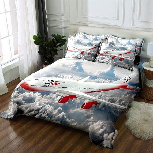 RONGXIE bed set 3D bedding sets bedsheet Duvet Pillowcase bed cover Twin king size Queen aircraft print Textiles Drop Ship