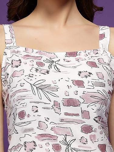 Image of OOMPH! Women's Fit And Flare Mini Sleeveless Floral Beach Dress For Slipon