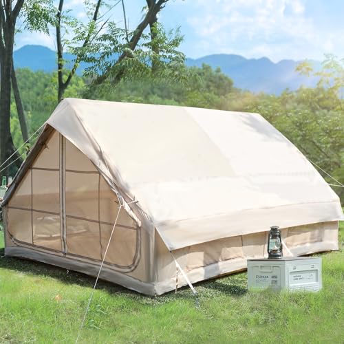 400x300x210cm Aufblasbares Gampingzelt für 4-10 Personen,...