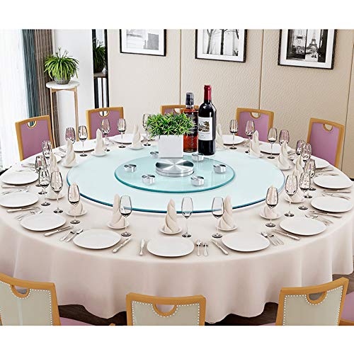 Large Lazy Susan Turntable Rotating Tray Dining Table Centerpieces Serving Plate - 10mm/0.4in Thick - Tempered Glass - 20/24/28/32 inch