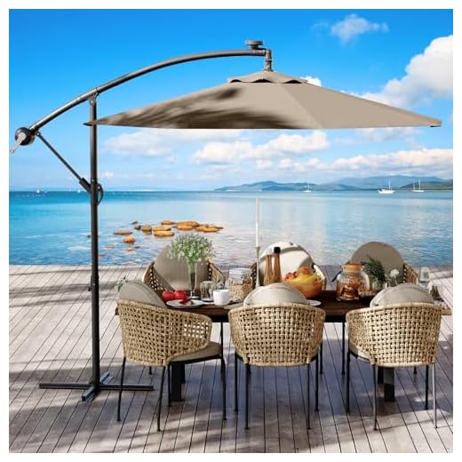 Best outdoor hanging umbrella 10FT Offset Patio Umbrella for Sun Protection