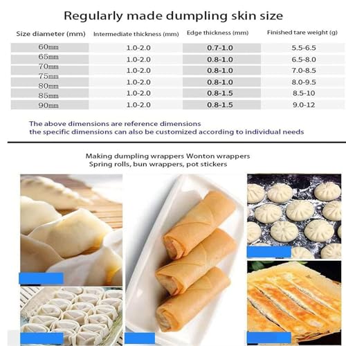 140w Electric Commercial Dumpling Wrapper,Automatic Dumpling Skin Maker Machine Stainless Steel,Automatic Dumpling Skin Wonton Maker,For Commercial Household Restaurant