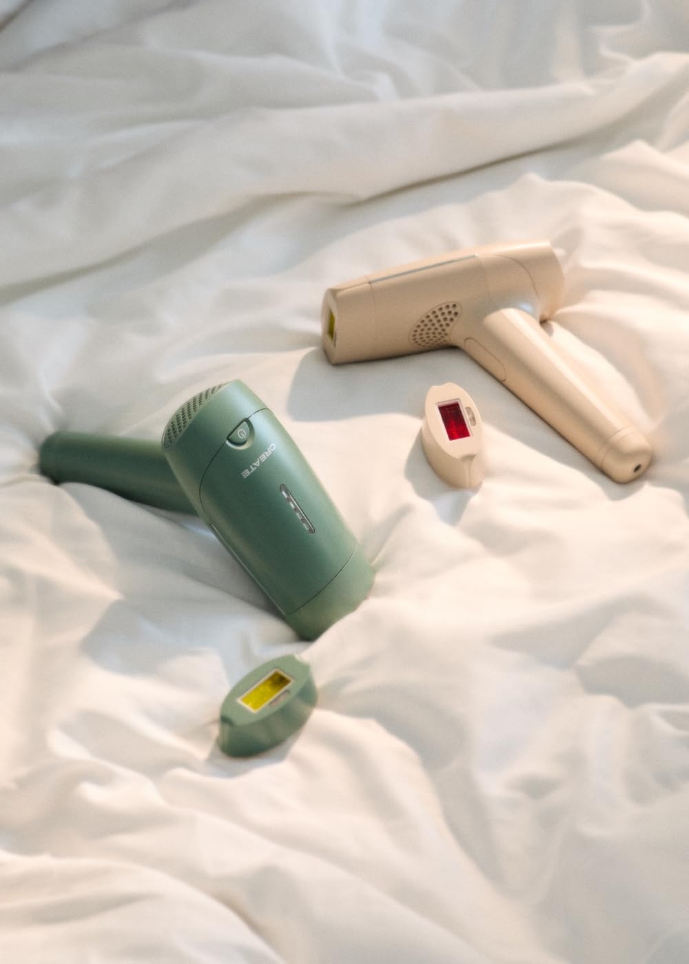 CREATE/SILK SKIN IPL/Depiladora de luz pulsada con lámpara de cuarzo verde sage/Dos cabezales, 5 niveles de potencia, área de emisión de 4 cm², 2J de energía por pulso, 36W
