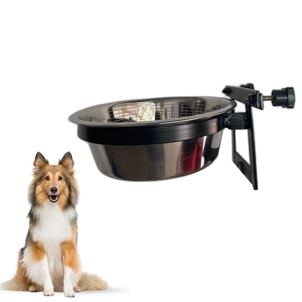 CJ Farms Stainless Steel Easy-Fix Dog Bowl with Stand for Any Cage, 1100 ML Capacity (B0C28GVVMJ) Amazon Price History, Amazon Price Tracker