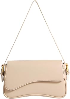 Shoulder Bag for Women Y2K Trendy Purse Vegan Leather Hobo Handbags Clutch Saddle Bag with 2 Removable Strap